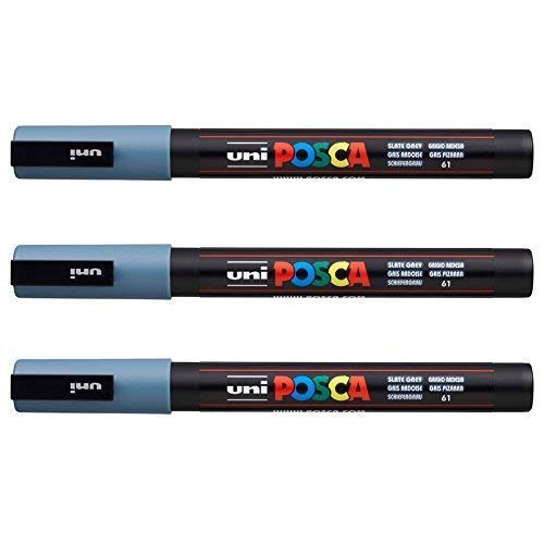 Posca - Marqueurs PC-3 M Uni-Ball - Gamme complète de 40 couleurs disponibles (Lot de 3)