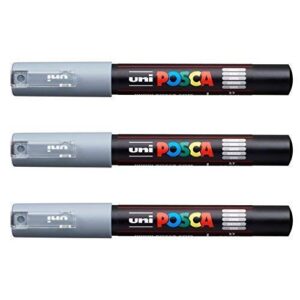 Posca Lot de 3 marqueurs PC-1M Uni-Ball (gamme complète de 22 couleurs disponibles)