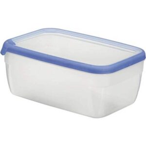 Curver Boîte Grand Chef - Alimentaire Transparente Rectangulaire Plastique - Grande Capacité 5,4L - Boîte Conservation Tous Types d'Aliments - Adapté au Micro-Ondes, Lave-Vaisselle, Congélateur- Bleu