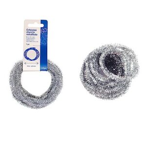 CHENILLE ÉCHEVEAU ARGENT - 1000 x 0,6 CM - ø 6 mm x 10 m - 1 pc - 1 coloris