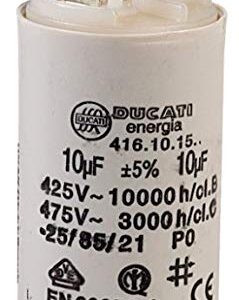 Condensateur de moteur 10 uF ± 5%/475 V + GRD 36 x 58 mm, Ducati