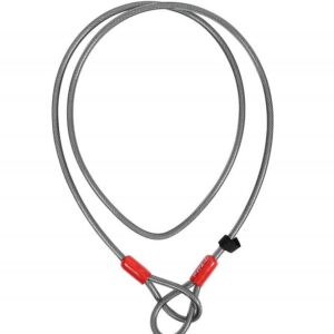Zéfal K-Traz Câble, Câble Antivol Vélo 120 cm ou 220 cm - Complément Antivol - 2 boucles - Pour Sécuriser Roues, Selle, Accessoires ou plusieurs vélos, Noir