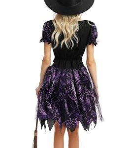 Alternative view of P'TIT CLOWN — Costume de Sorcière Adulte Violet L-XL