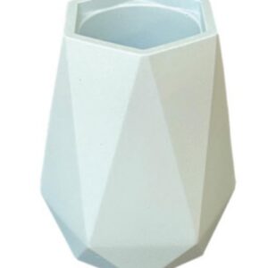 Jesmonite Moule Silicone 10x8cm Vase à Facettes