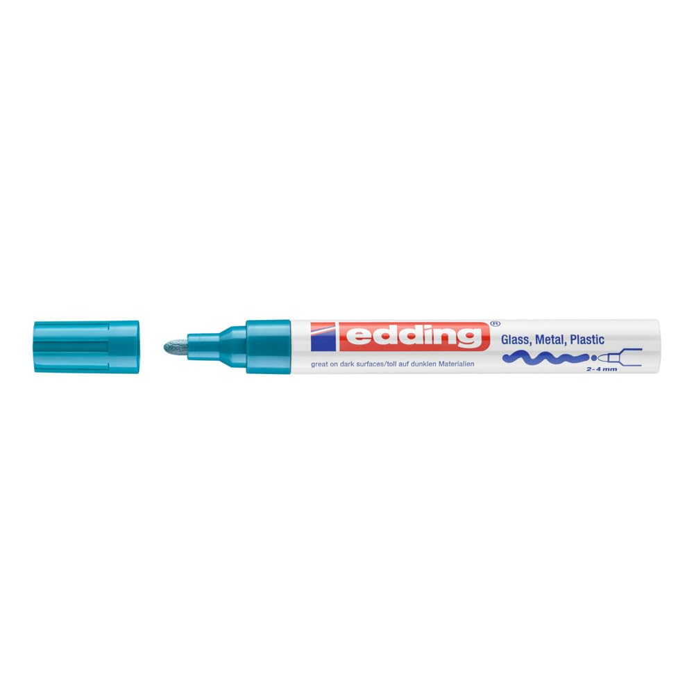 EDDING 750 — Marqueur peinture brillante bleu clair 2-4 mm – Image 3
