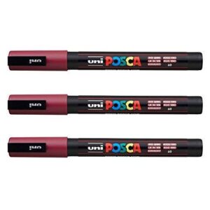 Posca - Marqueurs PC-3 M Uni-Ball - Gamme complète de 40 couleurs disponibles (Lot de 3)