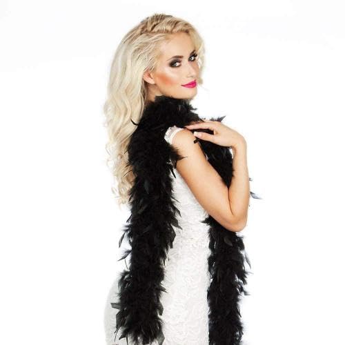 BOLAND — Boa en plumes noir 180 cm – Image 3