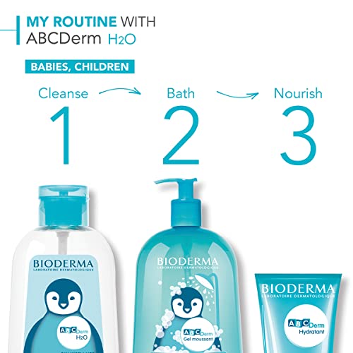 BIODERMA ABCDerm — Gel moussant sans savon flacon pompe 1 L – Image 3