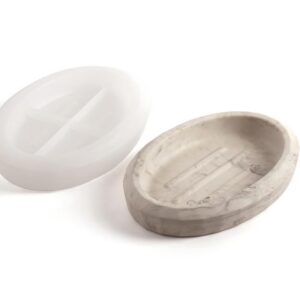 Jesmonite Moule en Silicone Porte-Savon 15 x 10,5 x 2,6 cm