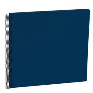 Semikolon 352899 Album spirale Economy Large - 34,5 x 33,2 cm - Album photo, 50 pages noir, livre photo, bleu marine