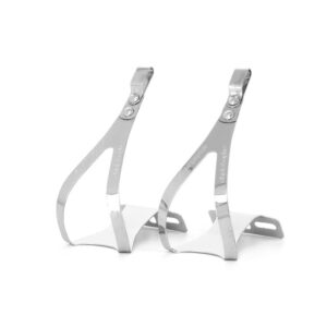 Zéfal Cyclisme Christophe Steel Toe-clips Cale pied, Argent (Acier chromé), L-XL EU