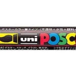 Uni Posca Pcf-350 Noir Couleur Peinture marqueur 0,1 mm – 10 mm Brosse Pointe écrit sur n'importe quelle Surface en métal Verre Bois Tissu Plastique Pierre (lot de 1)