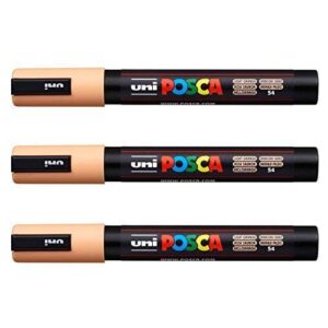 Posca Lot de 3 marqueurs PC-5M Uni-Ball (gamme complète de 35 couleurs disponibles)