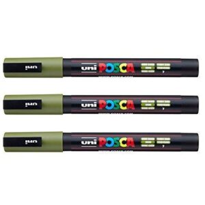 Posca - Marqueurs PC-3 M Uni-Ball - Gamme complète de 40 couleurs disponibles (Lot de 3)