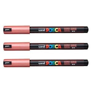 Lot de 3 feutres Posca PC-1MR Uni-Ball, disponible dans une gamme de 16 couleurs