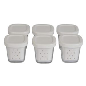 Seb Lot De 6 Pots Pour Yaourtière - XF100110, Blanc