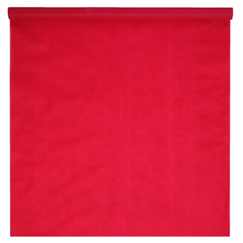 Santex 5481-7-100, Grand Tapis Opaque Rouge jetable 15m