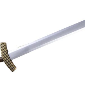 P’TIT Clown - 32566 - Fausse Épée de Chevalier en Plastique - Accessoire Déguisement Enfant Carnaval, Halloween, Cosplay, Jeux de Rôle - 86 cm - Argent, Or