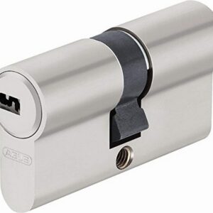 Abus EC-SNP Demi-cylindre débrayable pour portes extérieures/entrées d'appartement 10 x 40 Nickelé Mat