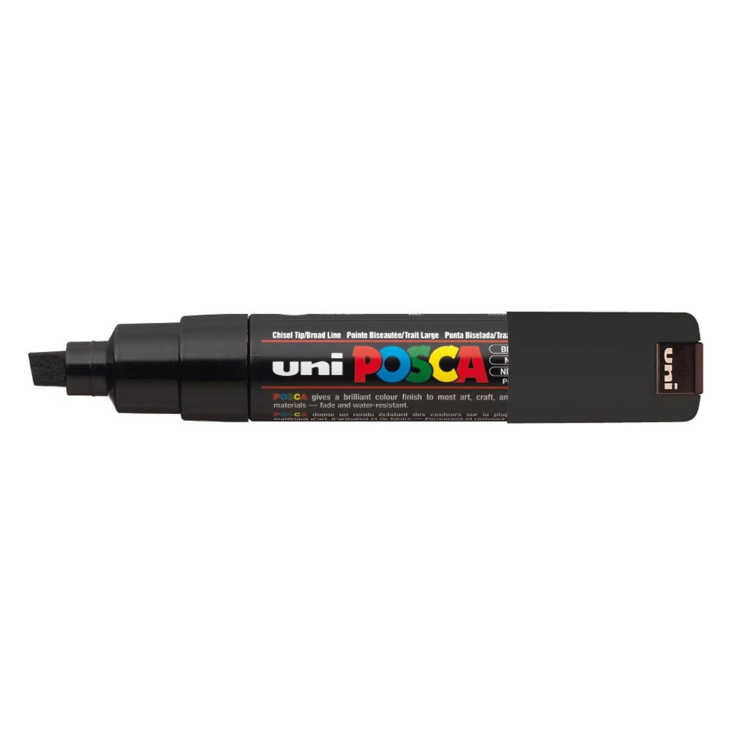 UNI-BALL POSCA Marcador PC-8K punta biselada trazo 8 mm. color negro 148932000