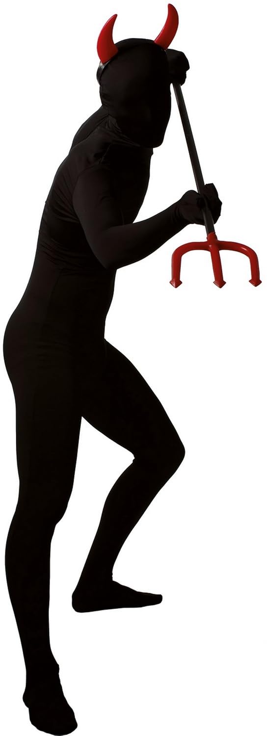 P'tit Clown - 30020 - Costume KOLALAPO - Déguisement Seconde Peau Adulte - Pour Carnaval, Halloween et autres Fêtes Costumées - Facile à Enfiler - Zip à l’arrière - Polyester - XL - Noir