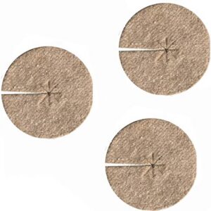 Disque de paillage Jute Bio 700g/m² - Protection Contre Les Mauvaises Herbes biodégradable et Naturelle - 19cm - Lot de 3 (19cm)