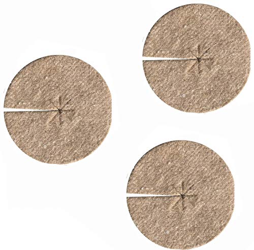Disque de paillage Jute Bio 700g/m² - Protection Contre Les Mauvaises Herbes biodégradable et Naturelle - 19cm - Lot de 3 (19cm)