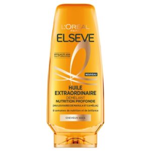 L'Oréal Paris - Après-Shampooing Nutrition Profonde - 8 Semaines de Nutrition & Brillance – Pour Cheveux Secs - Enrichi en Huiles Rares de Marula & Camélia - Elseve Huile Extraordinaire - 250 ml
