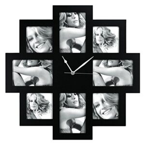 ZEP Taranto — Horloge photo murale noire 48 x 48 cm