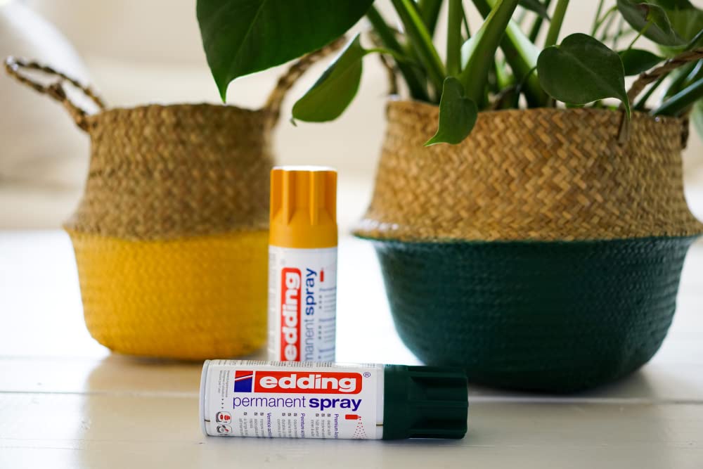 edding 5200 spray permanent - vert mousse mat - 200 ml - peinture acrylique pour peindre ou décorer verre, métal, bois, céramique, plastique, toile - peinture acrylique en aérosol – Image 3