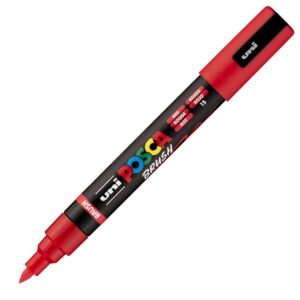 POSCA PC5BR — Marqueur pinceau moyen rouge