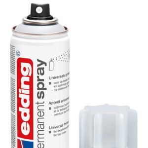 edding 5200 apprêt permanent universel en spray - 200 ml - pour préparer les surfaces pouvant être peintes comme le verre, le métal, le bois, la céramique et la toile, Gris