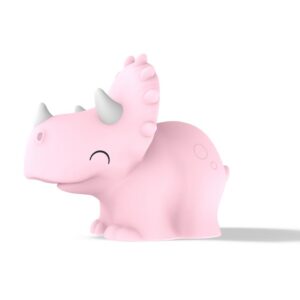 DHINK - Veilleuse Rechargeable LED Tricératops - Lampe de nuit silicone pour chambre Bébé et Enfant - Lampe chevet Enfant - Cadeau Naissance