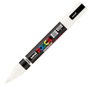 POSCA PC5BR — Marqueur pinceau blanc à base d’eau