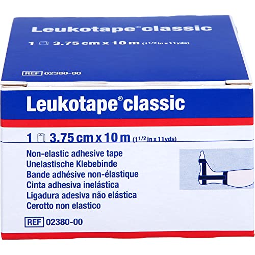 LEUKOTAPE CLASSIC Noir 10 m X 3,75 cm - Bte de 5