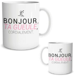 Alternative view of STC — Mug humour en céramique Bonjour ta gueule