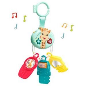 SOPHIE LA GIRAFE — Hochet clés musical multicolore