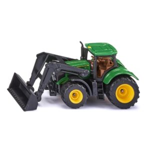 siku 1395, Tracteur John Deere avec Chargeur Frontal, Vert, Métal/plastique, Pneus en caoutchouc, Chargeur frontal mobile