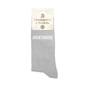 Alternative view of STC — Chaussettes grises à paillettes taille unique