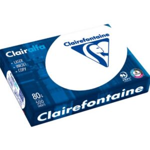 CLAIREFONTAINE Lot de 5 Ramettes de 500 feuilles de papier A4 80g EFC blanc