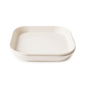 MUSHIE — Assiette pour enfants réutilisable sans BPA ivoire