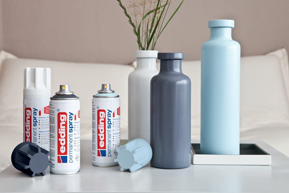 edding 5200 spray permanent - bleu pastel - 200 ml - peinture acrylique pour peindre ou décorer verre, métal, bois, céramique, plastique, toile - peinture acrylique en aérosol – Image 3
