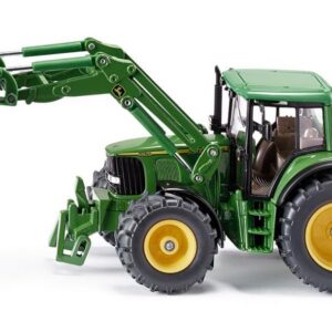 siku 3652 – Tracteur John Deere avec chargeur frontal, 1:32, Métal/Plastique, Vert, Chargeur frontal mobile, Cabine de conduite amovible