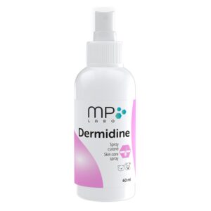 MP Labo Dermidine - Spray pour l'Hygiène Cutanée pour Chien et Chat à Base de Calendula et de Centella Asiatica pour un Effet Calmant, Emollient et Hydratant (60 ml)