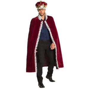 Boland 36104 – Costume de Majesté, chapeau et manteau royal, ensemble duc pour adulte, couronne et cape, en peluche, carnaval, carnaval, soirée à thème