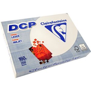 CLAIREFONTAINE Lot de 4 Ramettes 250 Feuilles Papier DCP 160g A4 210x297 mm Certifié FSC Ivoire