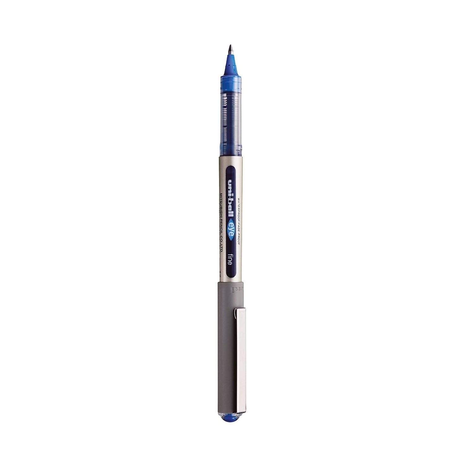 uni-ball - Uni Mitsubishi Pencil - 10 Stylos Eye Fine UB-157 - Stylo Roller Encre Liquide Bleue - Pointe 0,7 mm - Écriture Medium – Image 6