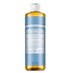Dr. Bronner - 18-in-1 du Chanvre Un-Scented Bébé Doux Pure-Castille Savon Liquide de ', Bouteille de 16 onces