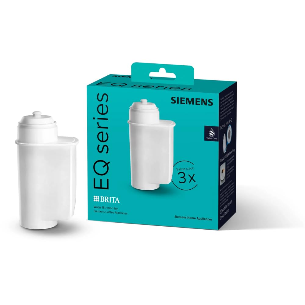 Siemens TZ70033 Filtre à eau pour machines à expresso entièrement automatiques TK7 3er Pack, Blanc