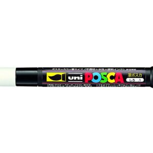 Uni-Ball Posca Marker - PCF-350 Brush Tip Pen - Blanc - Unique